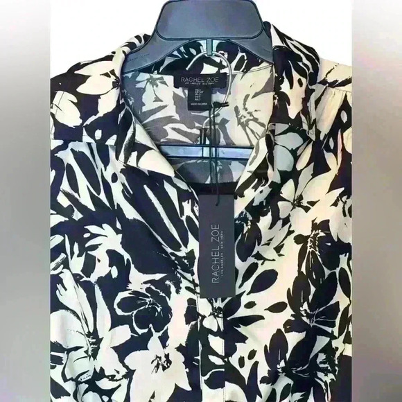 Rachel Zoe 2 Piece Set Black And White Flower Size S - Picture 4 of 8